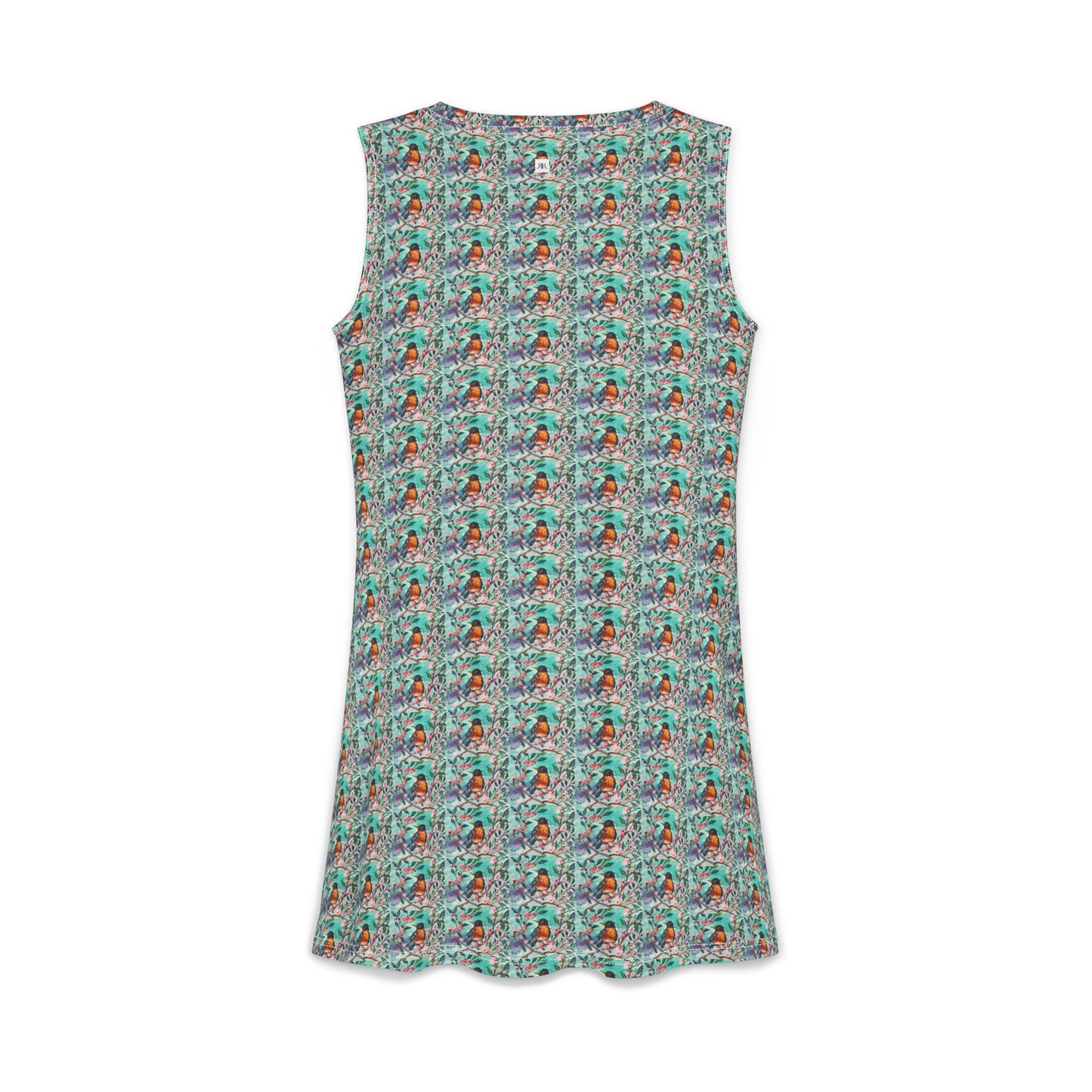 Women's Casual Dress — Light & Comfortable -Adult American Robin in Cherry Blossoms