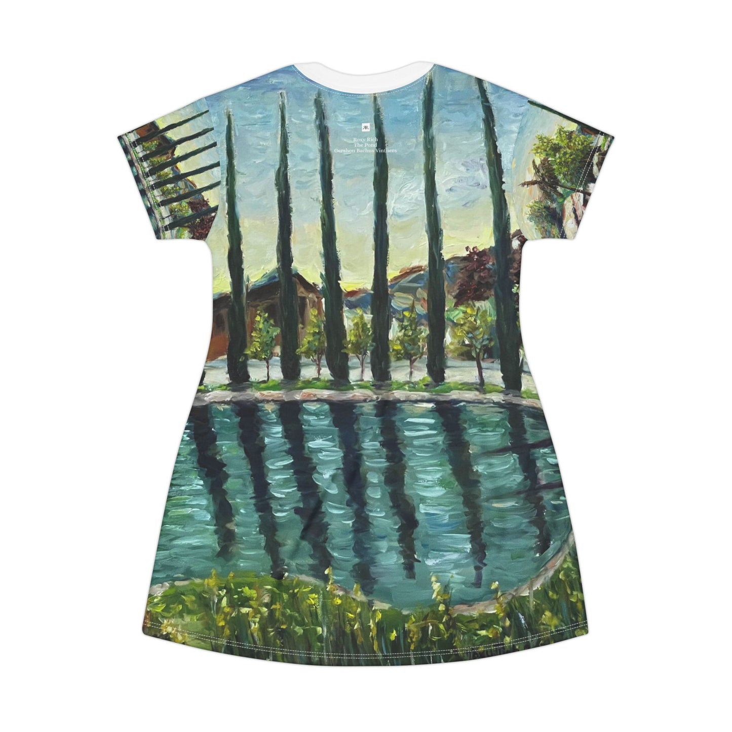 T-Shirt Dress (AOP)-The Pond at Gershon Bachus Vintners