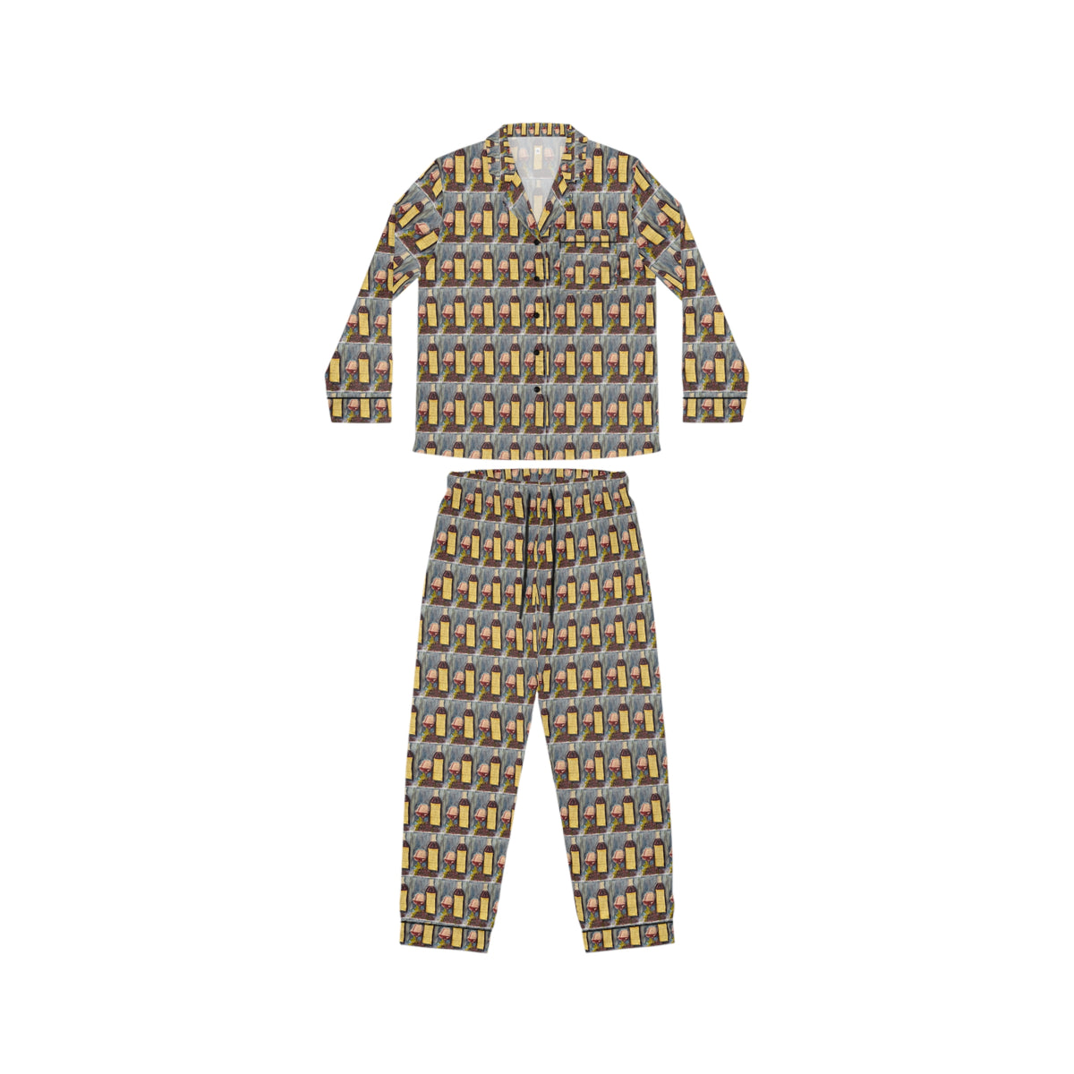 Satin Pajamas — Luxurious Silky Sleepwear Set- Vertunmus-GBV Wine and Clique Glass