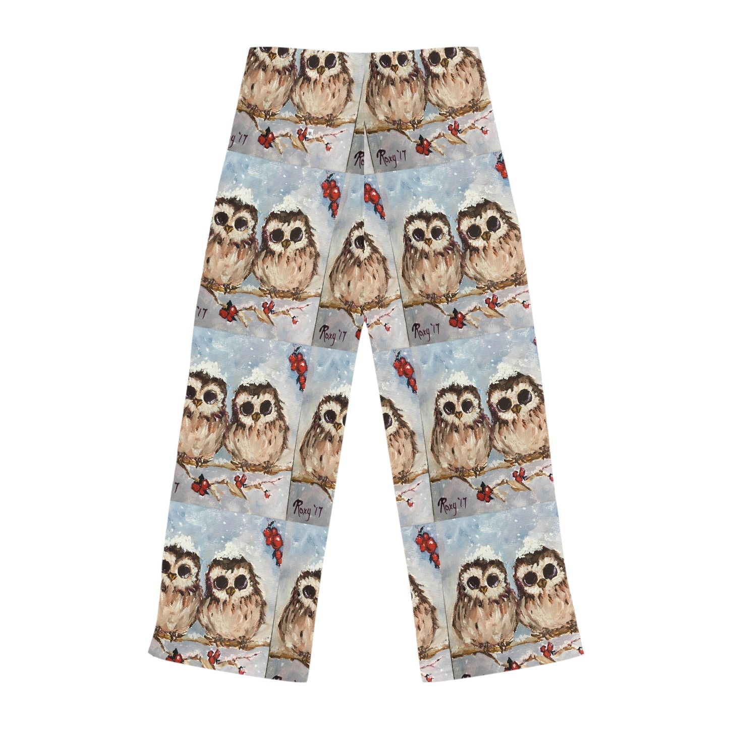 Pajama Pants - Adorable Snowy Owl Chicks- Women's Pajama Pants