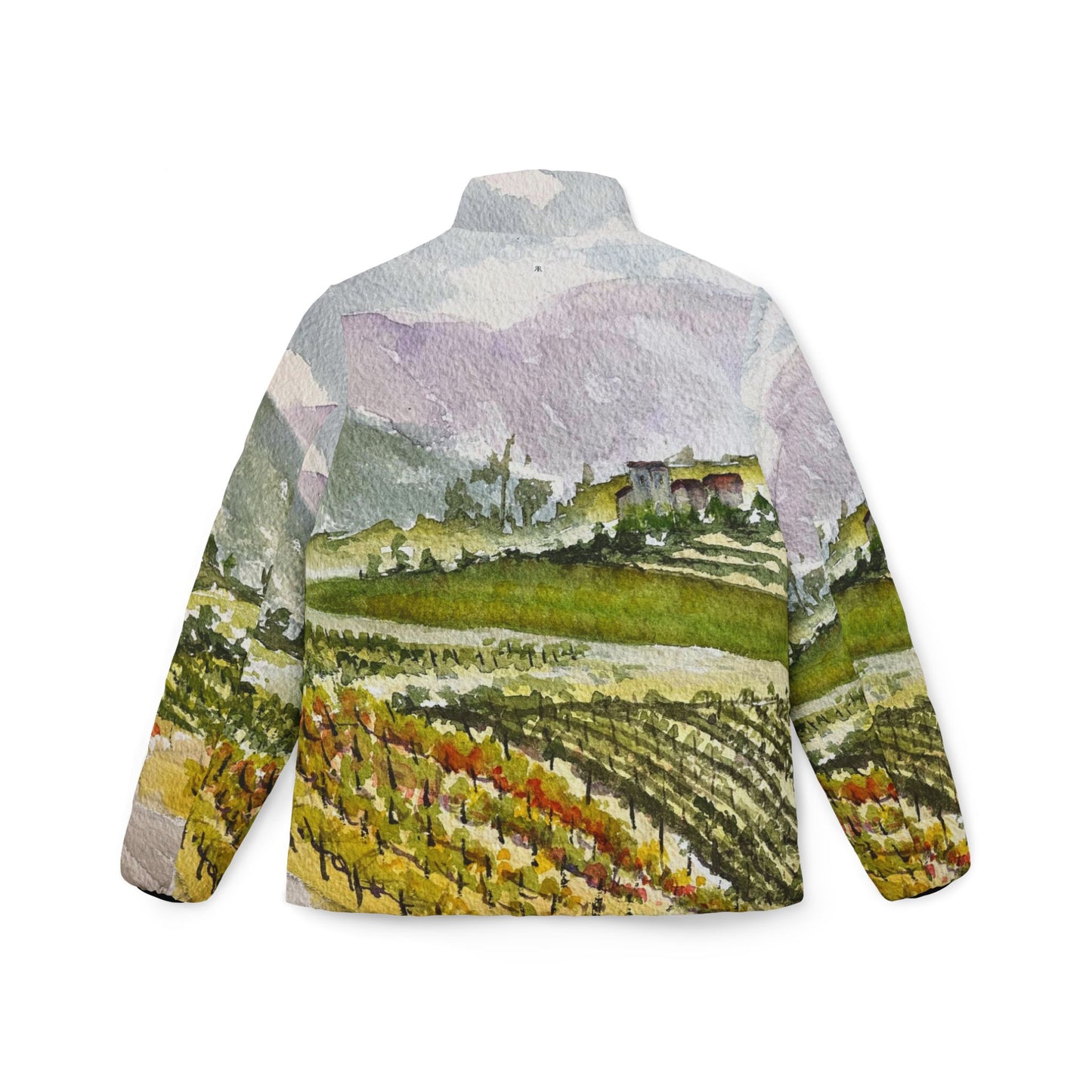 Women's Puffer Jacket - Roxy Rich Fine Art -Road down from the Villa at GBV