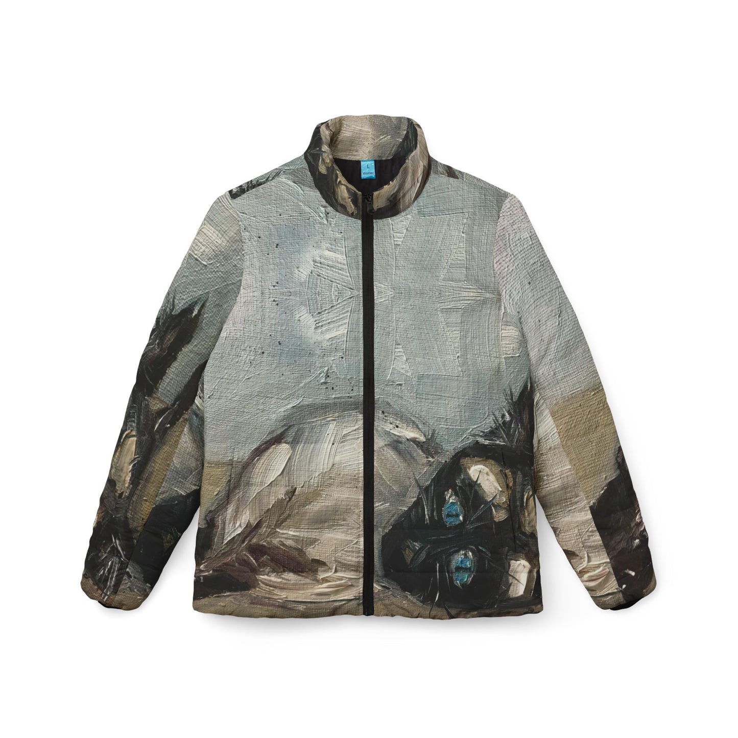 Women's Puffer Jacket - Roxy Rich Fine Art -Little Miss Innocent Siamese Cat