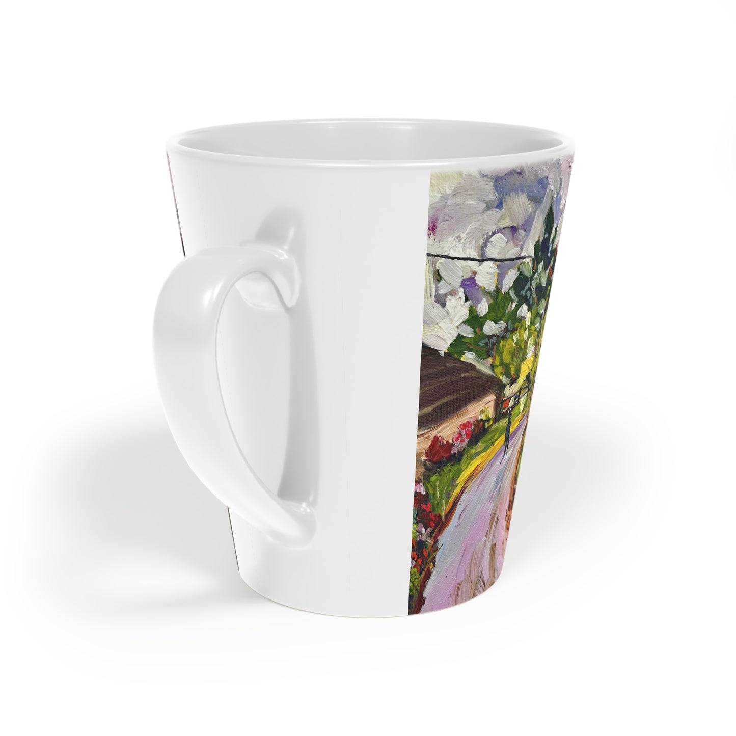 Latte Mug, 12oz-Dreamy Walk in Churchill-Cotswolds