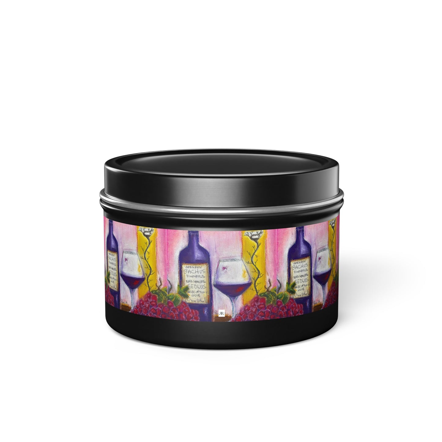 Aeolus GBV Wine & Clique Glass Tin Candle