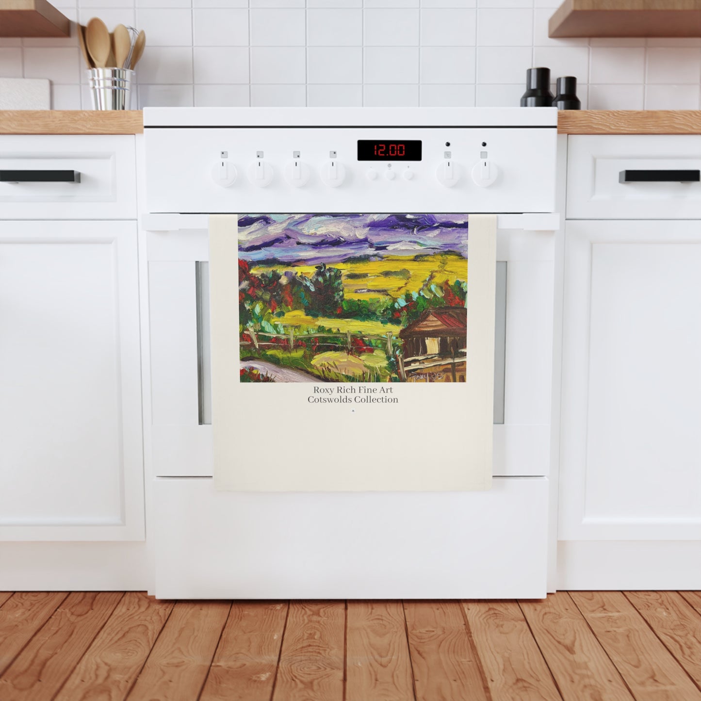 Organic Vegan Cotton Tea Towel -Solitude-Chipping Norton Cotswolds