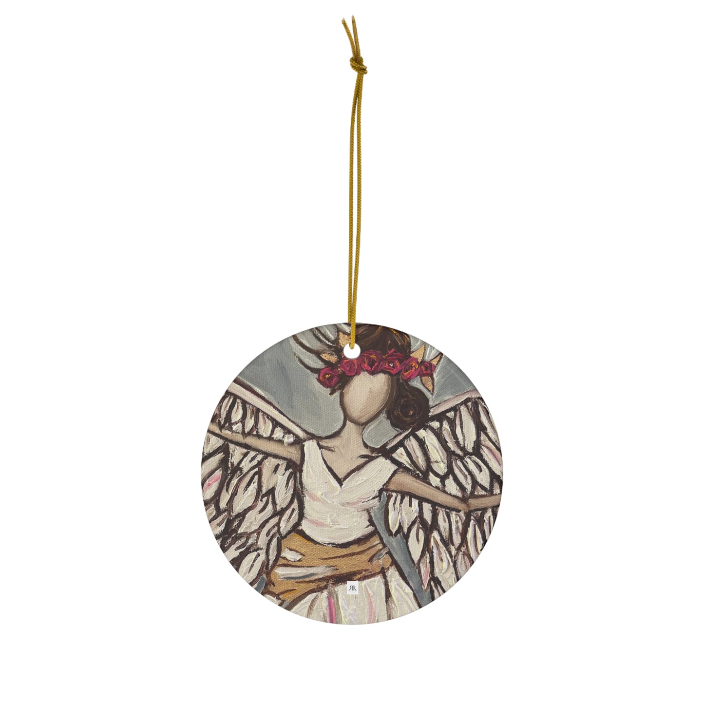 Angel Rising Ceramic Ornament