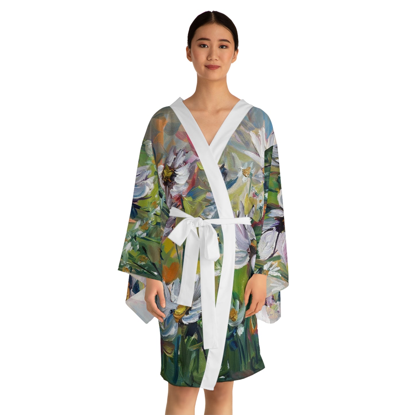 Kimono Robe - Abstract Daisies