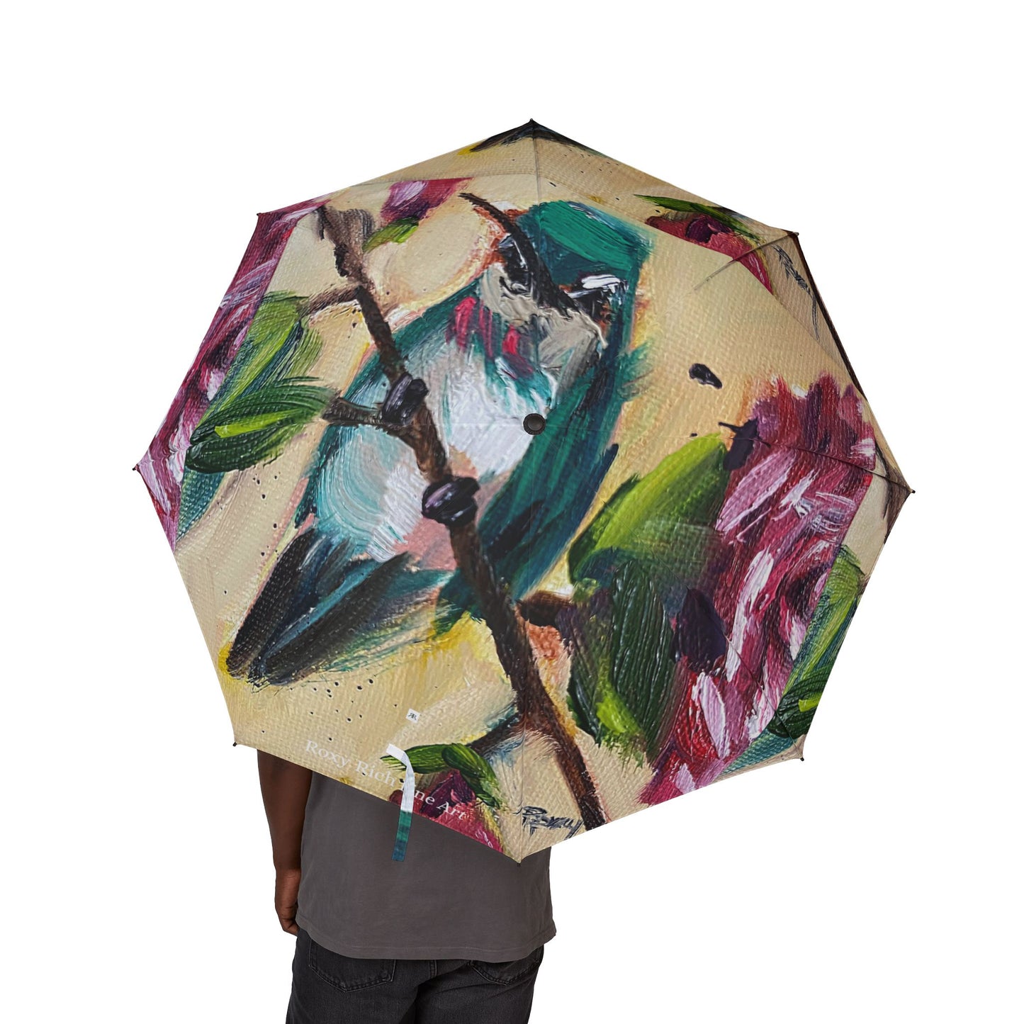 Umbrella- Hummingbird on a Rose Bush