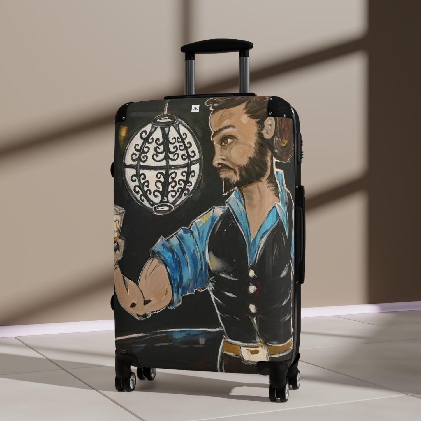 "A Stiff One" Hot Bartender Carry on Suitcase
