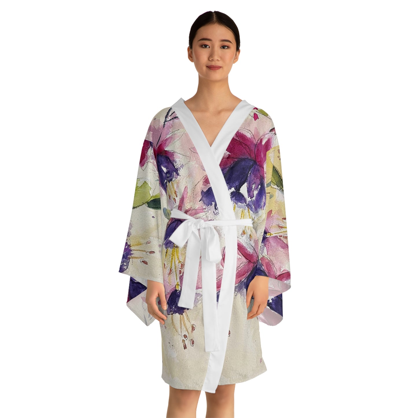 Kimono Robe - Fluffy Fuchsias