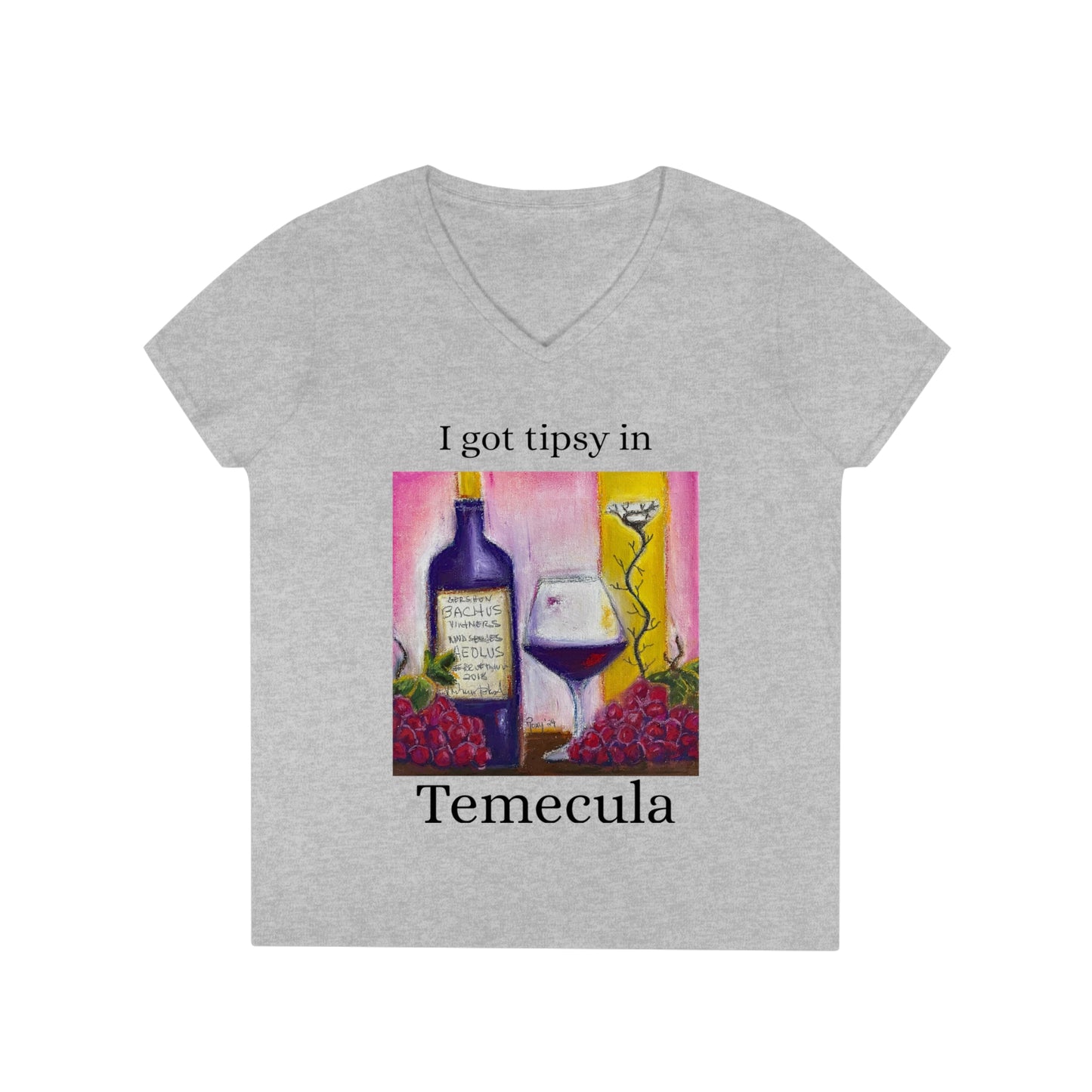 Aeolus "I got Tipsy in Temecula-GBV- Ladies' V-Neck T-Shirt