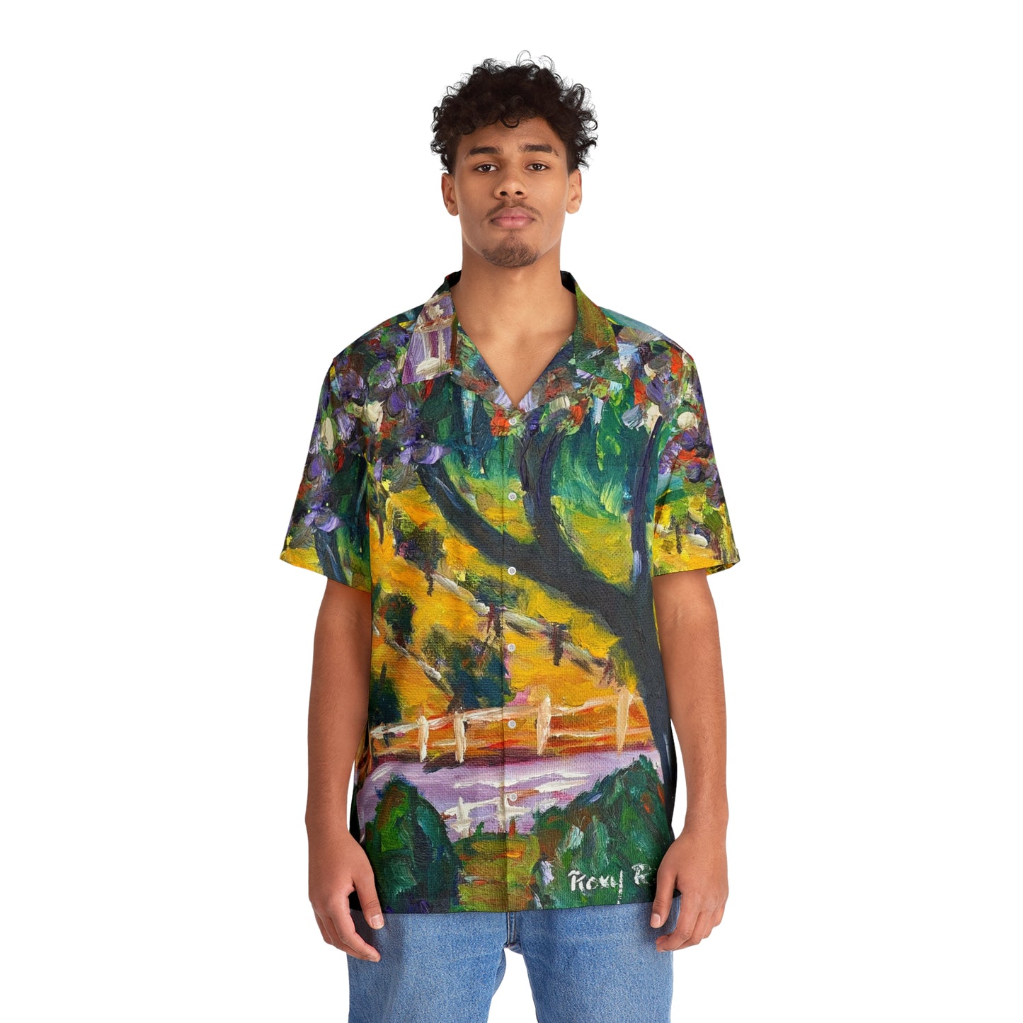 Men's Hawaiian Shirt- Rancho California Road-Temecula Wine Country
