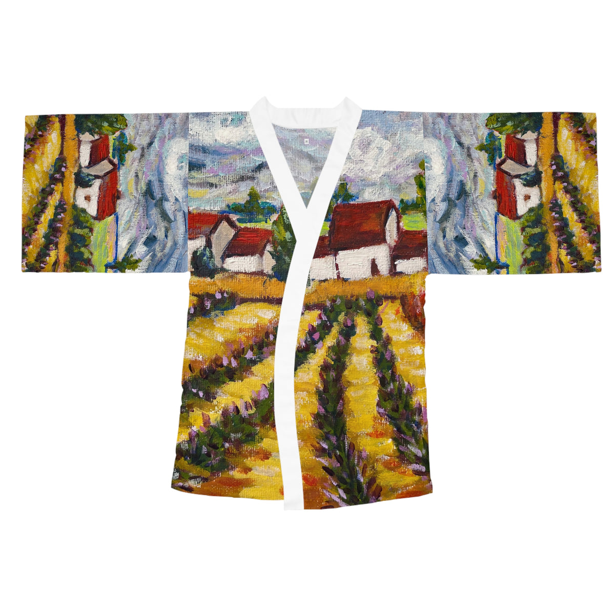 Kimono Robe-Charming Cotswolds Lavender Farm --Romantic Gift for Her