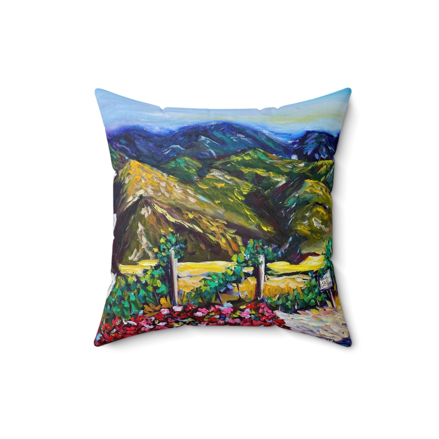 Fountain Vista at GBV Indoor Spun Polyester Square Pillow