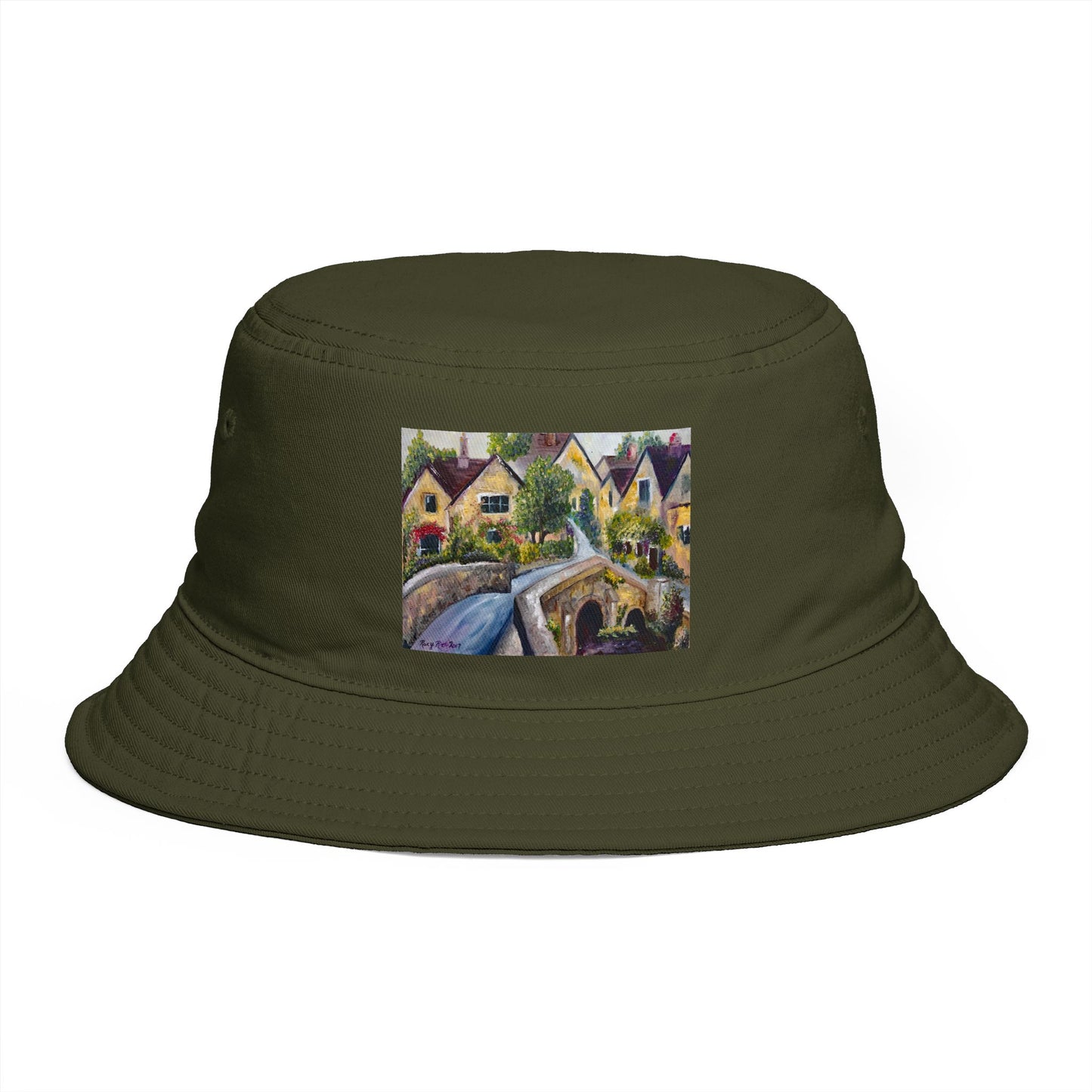 Roxy Rich Fine Art-Castle Combe Cotswolds - Stylish Durable Bucket Hat