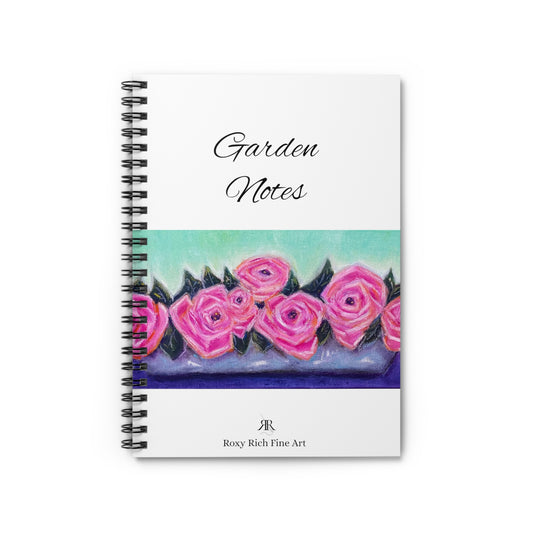 Notes de jardin "Boîte pleine de roses" Cahier à spirale
