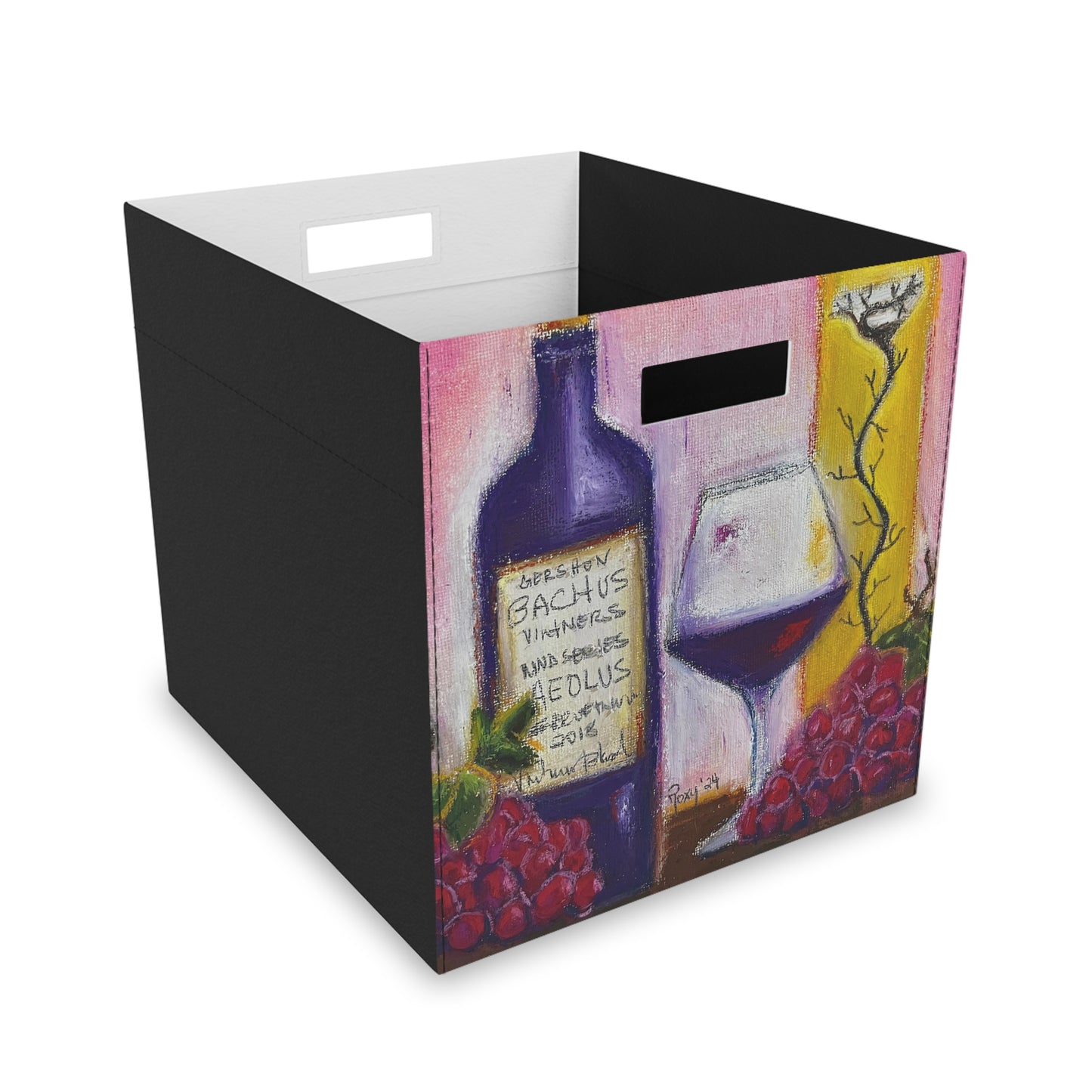 Aeolus-GBV Wine Bottle and Clique Glass- Felt Storage Box