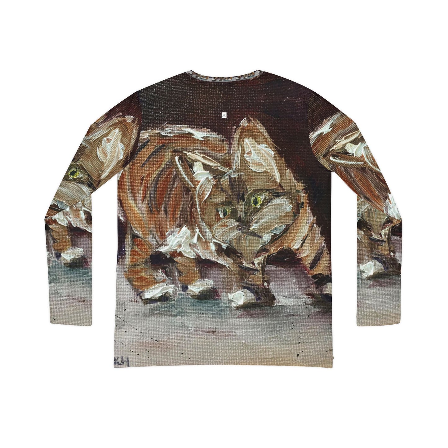 Long Sleeve Shirt- Toulouse Tabby Kitten- V-neck Women's