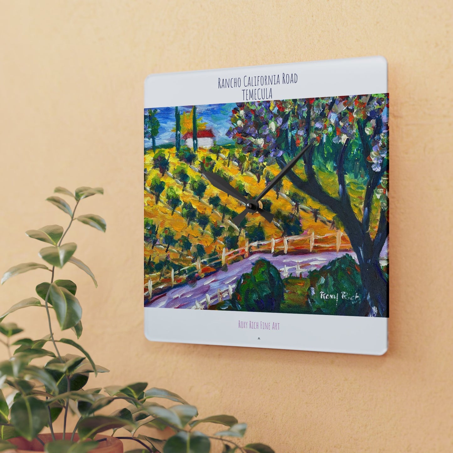 Acrylic Wall Clock -Rancho California Road Temecula