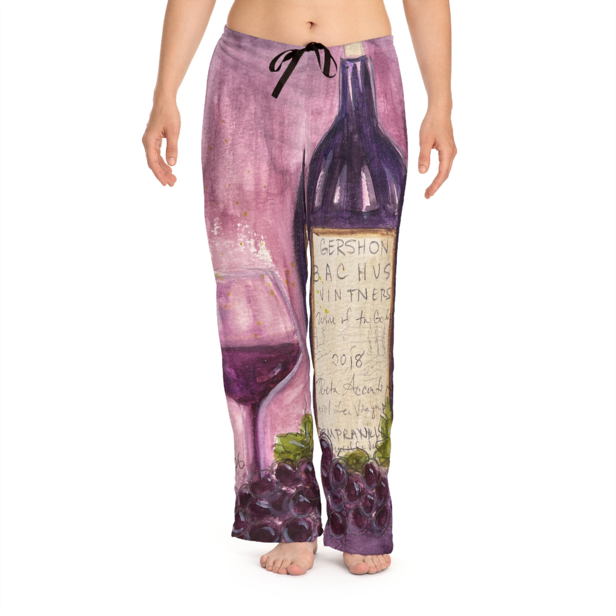 Pajama Pants - GBV Porta Accanto Tempranillo- Wine- Women's Pajama/Lounge Pants
