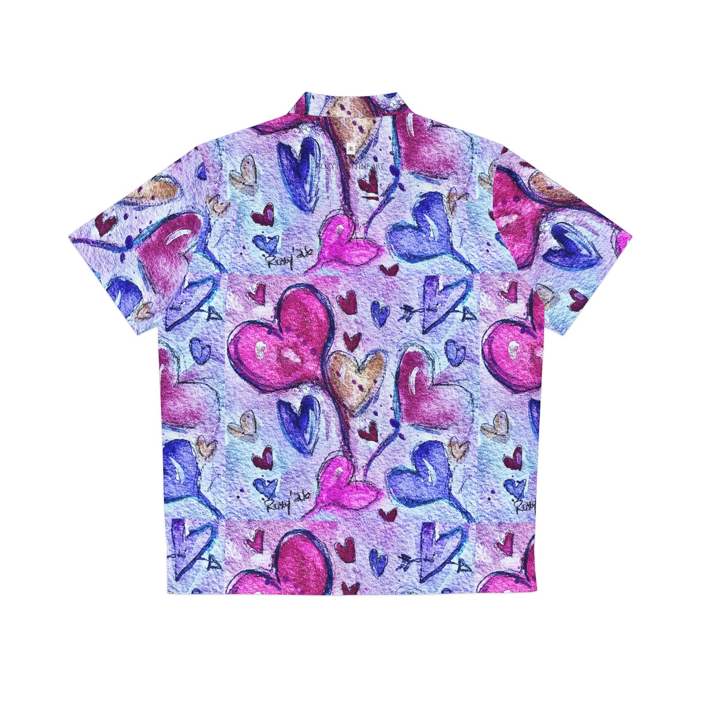 Men's Hawaiian Shirt- Floating Hearts Parade-Valentine's Day