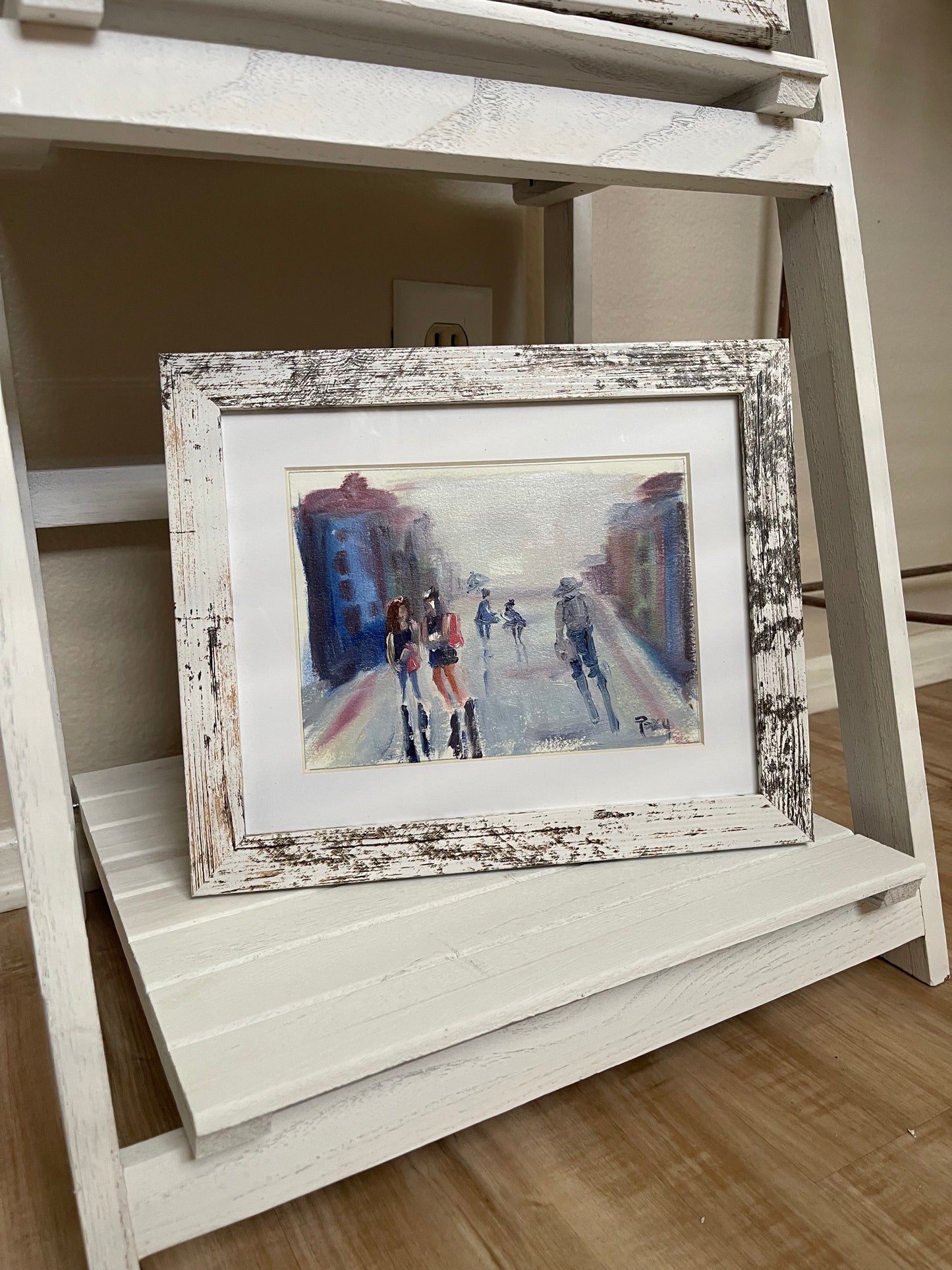 City Strolling -Original Oil Painting-Figure Study