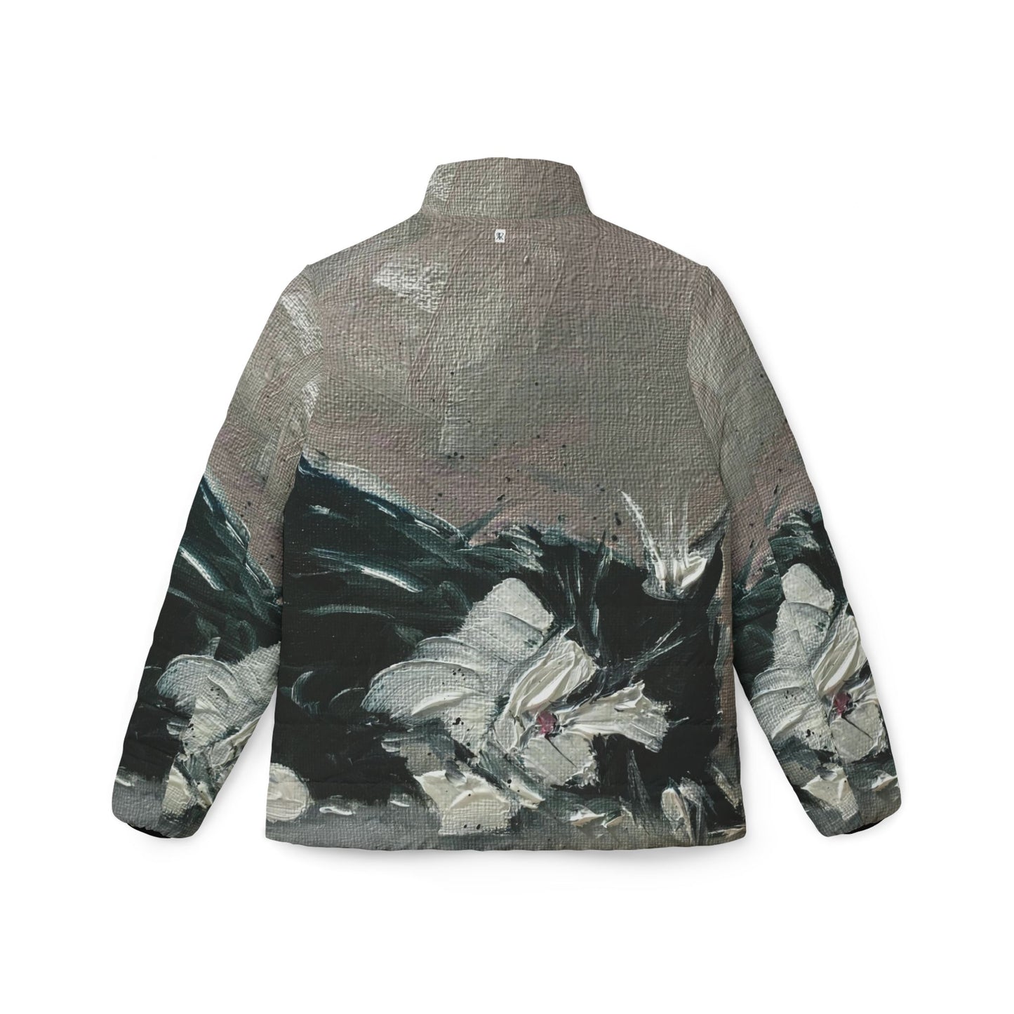 Women's Puffer Jacket - Roxy Rich Fine Art -Sleep Kitty Tuxedo Cat Sleeping