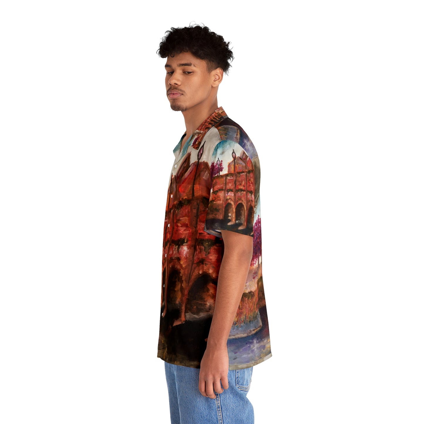 Stratford upon Avon Cotswolds Bridge Camisa hawaiana para hombre