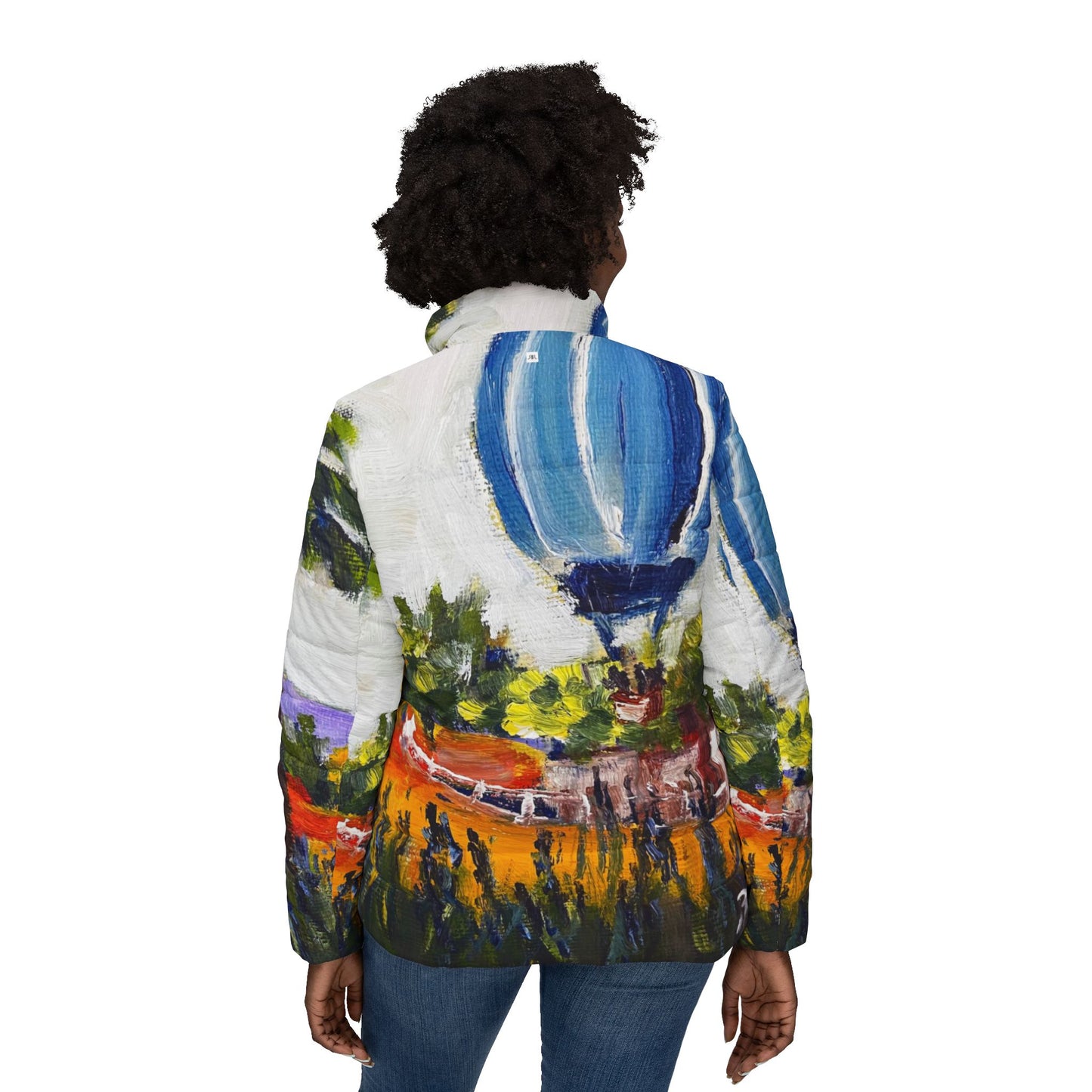 Women's Puffer Jacket - Roxy Rich Fine Art -Balloons by Lorenzi