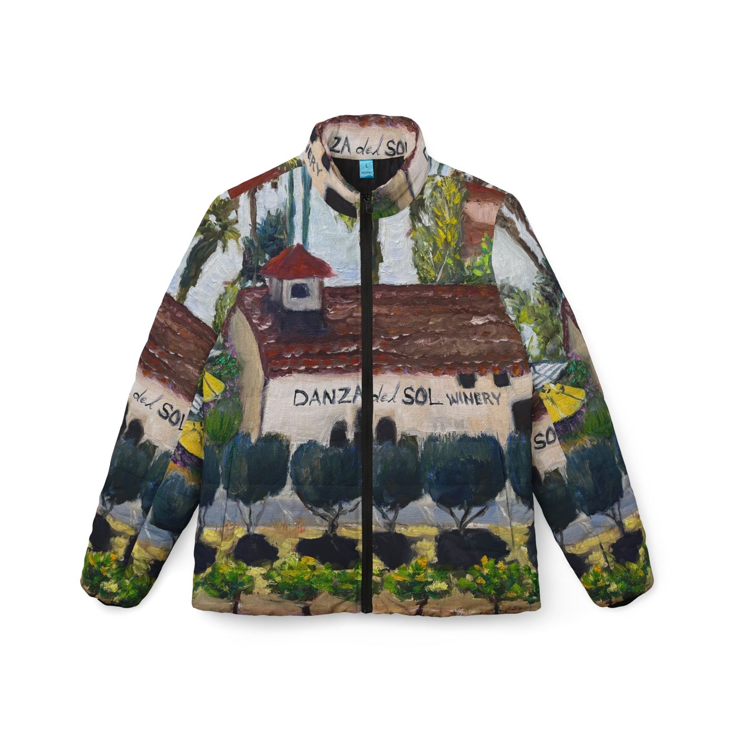 Women's Puffer Jacket - Roxy Rich Fine Art -Danza del Sol Winery