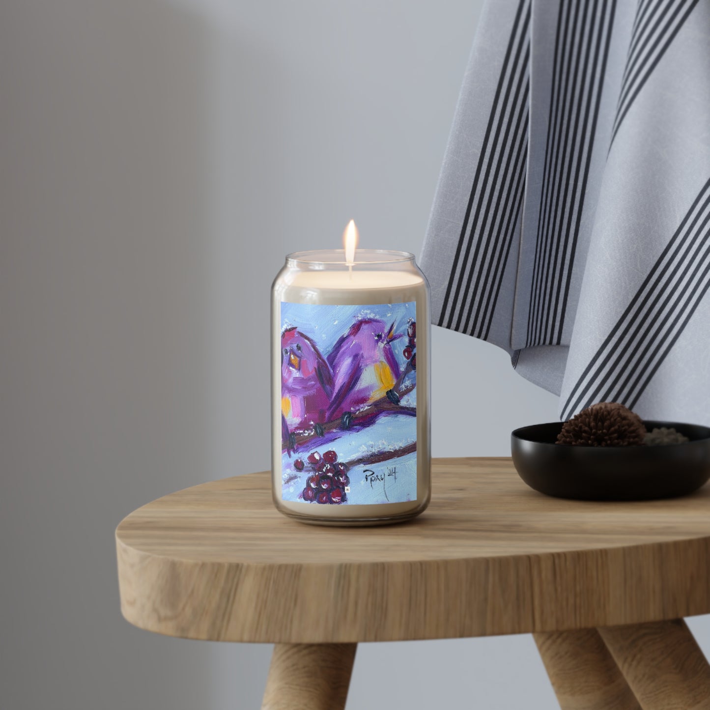 Scented Candle, 13.75oz-Adorable Chirpy Winter Birds