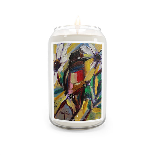 Scented Candle, 13.75oz-Stained Glass House Finch