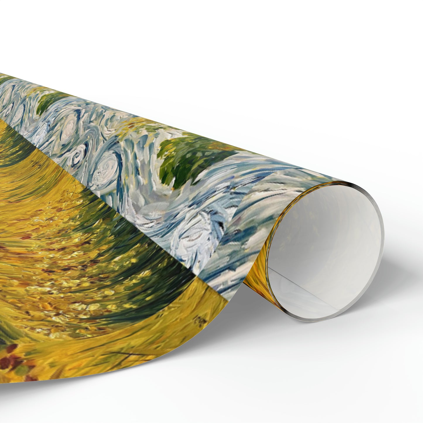 Sunny Day Impressionist Yellow Costswold Landscape (3 Sizes) Wrapping Papers