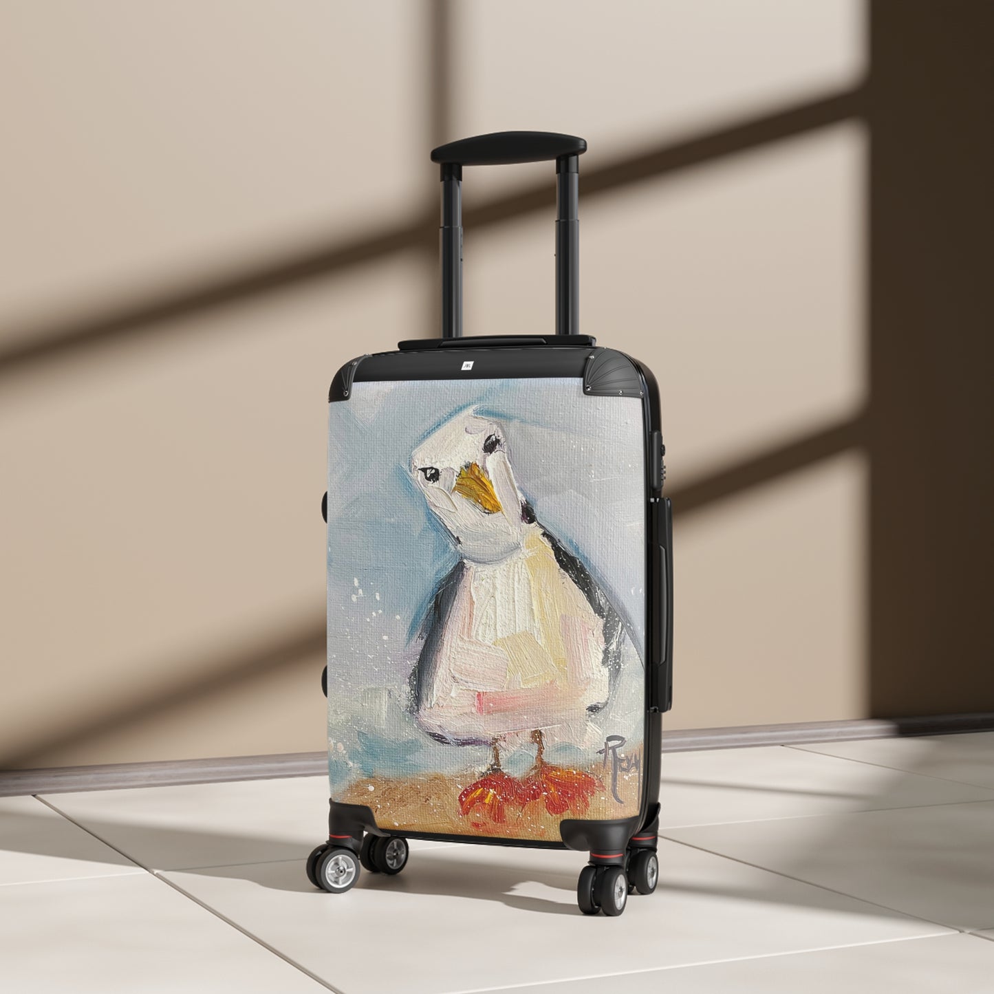 Inquisitive Seagull Beach Bird Carry on Suitcase (Choose from 3 sizes)