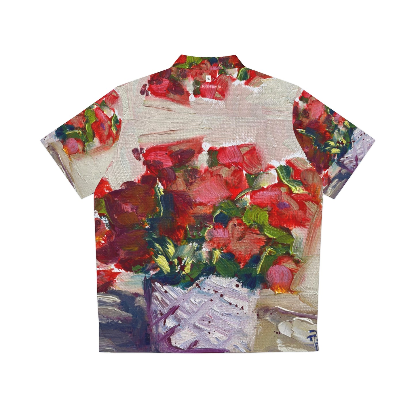 Men's Hawaiian Shirt- Basket Blooms-Fall Colors