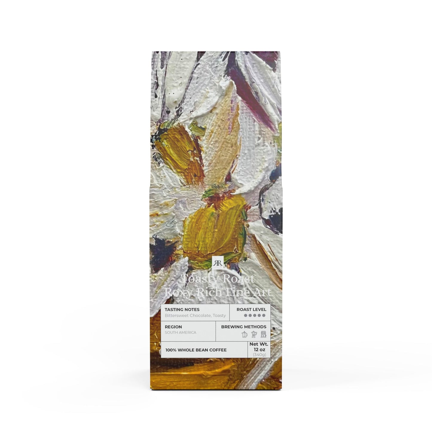 Toasty Roast Coffee 12.0z Bag-Vase of Dasies