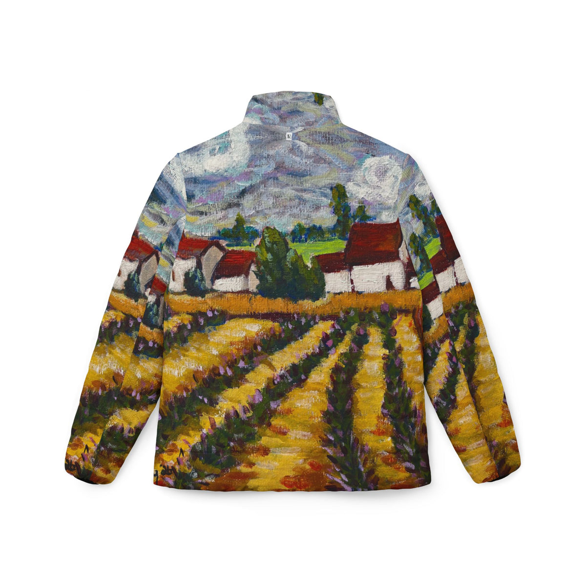 Women's Puffer Jacket - Roxy Rich Fine Art -English Lavender Farm