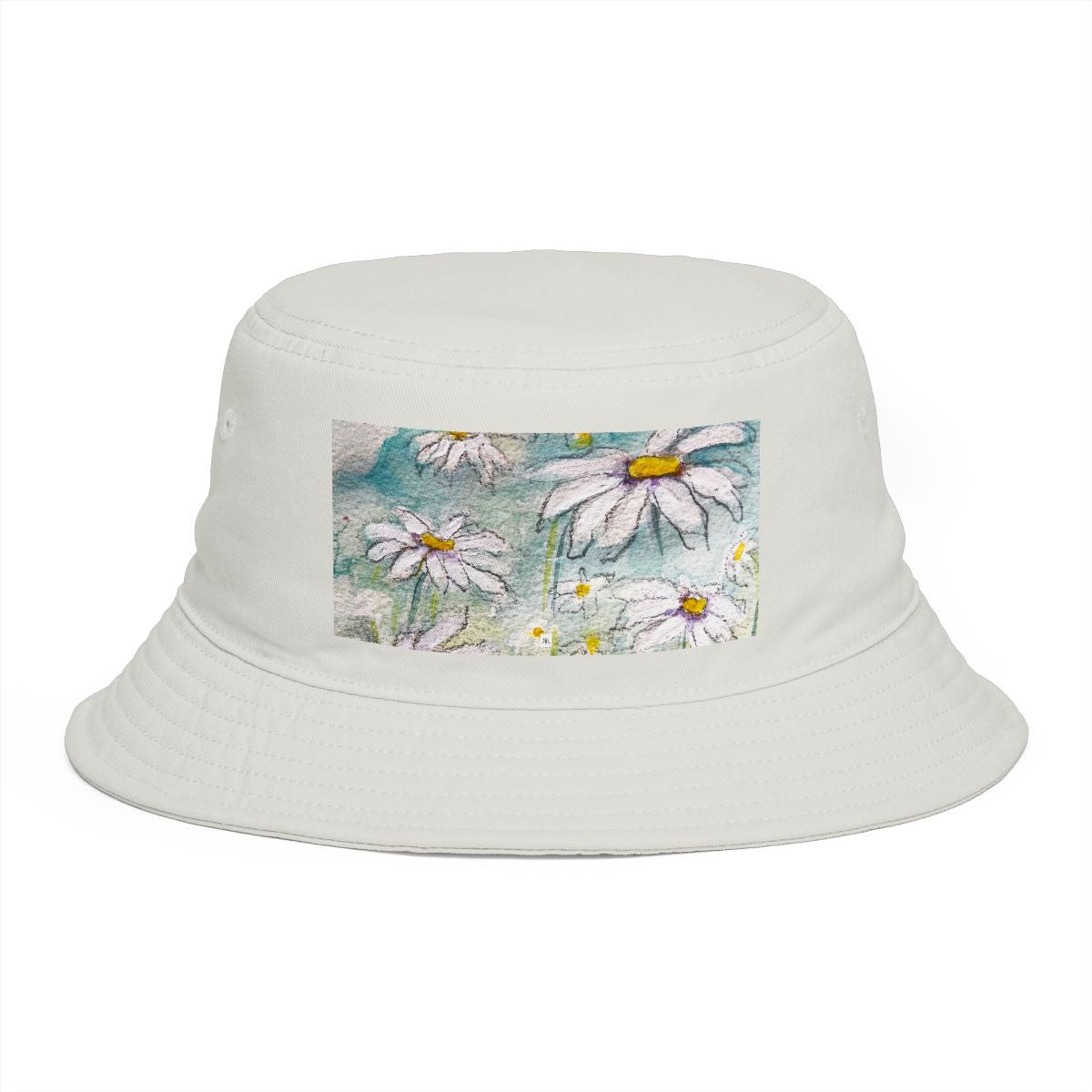 Roxy Rich Fine Art -Light and Airy Daisies- Bucket Hat — Stylish Durable Travel Hat