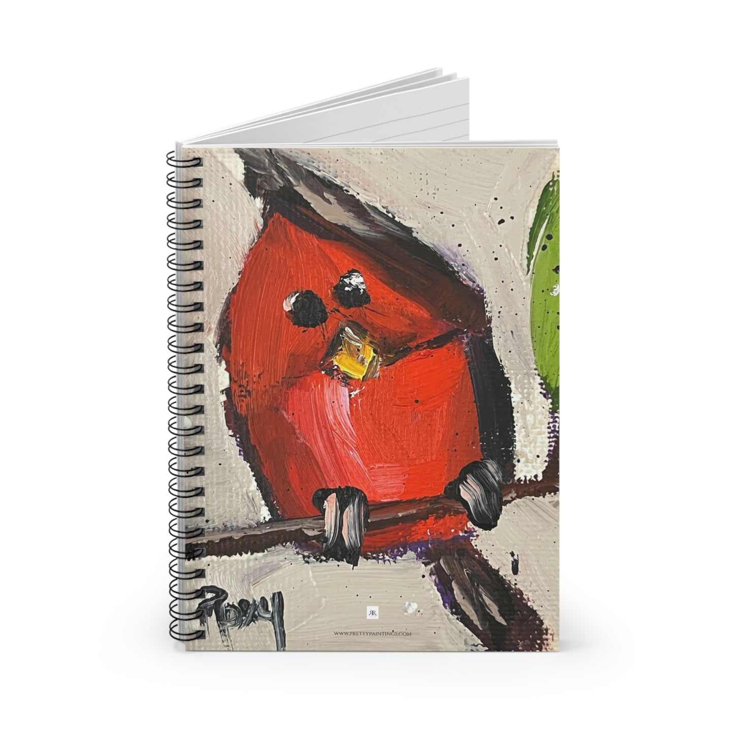 Whimsical Cardinal Chick Spiral Notebook