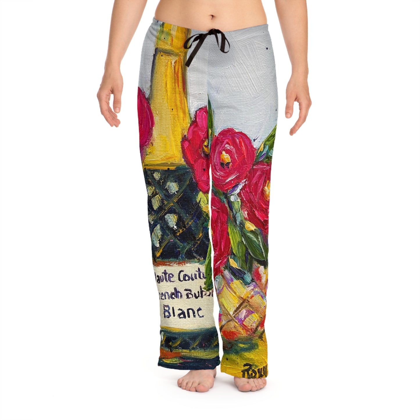 Pajama Pants - French Bubbles- Women's Pajama Pants