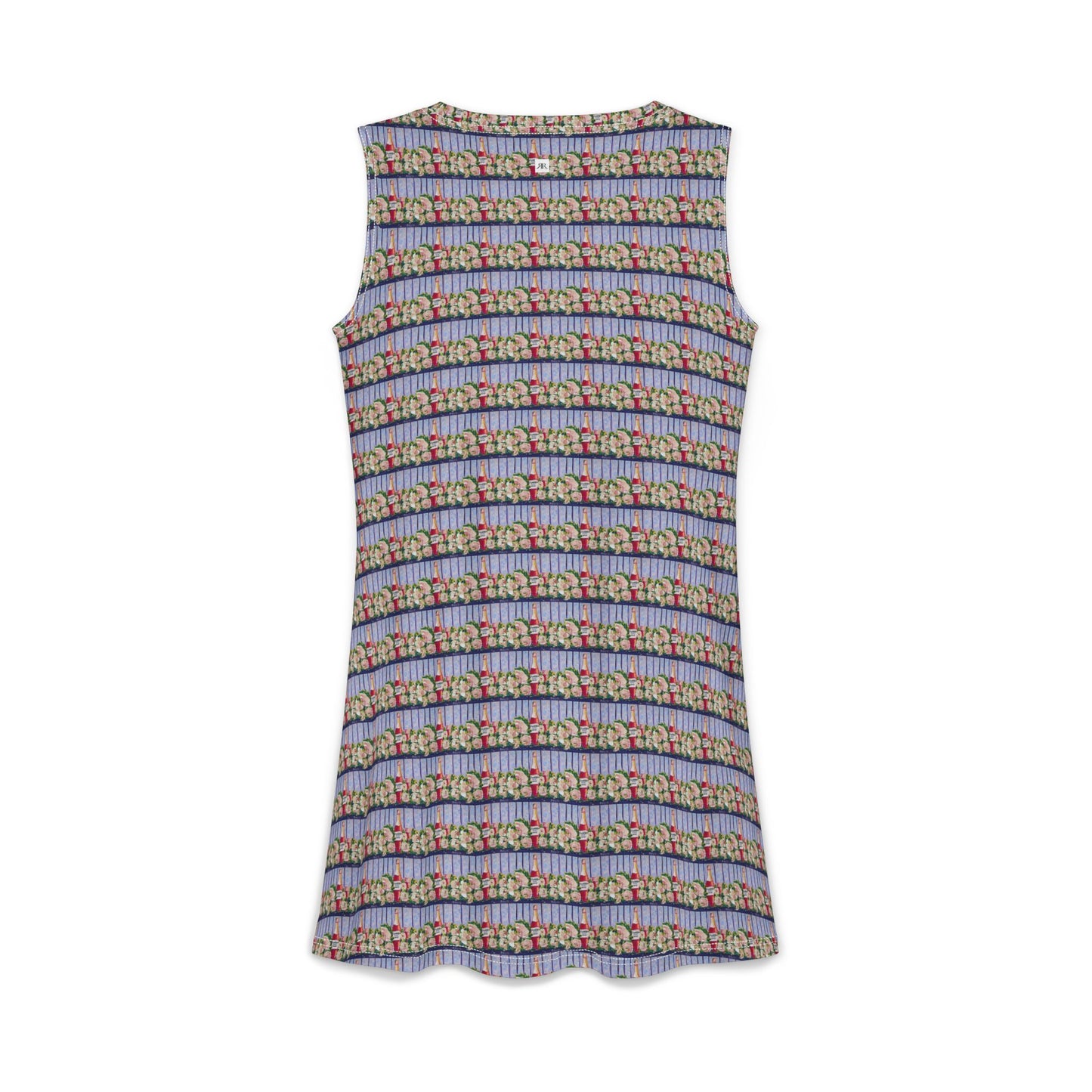 Women's Casual Dress — Light & Comfortable -Pink Champagne and Peonies