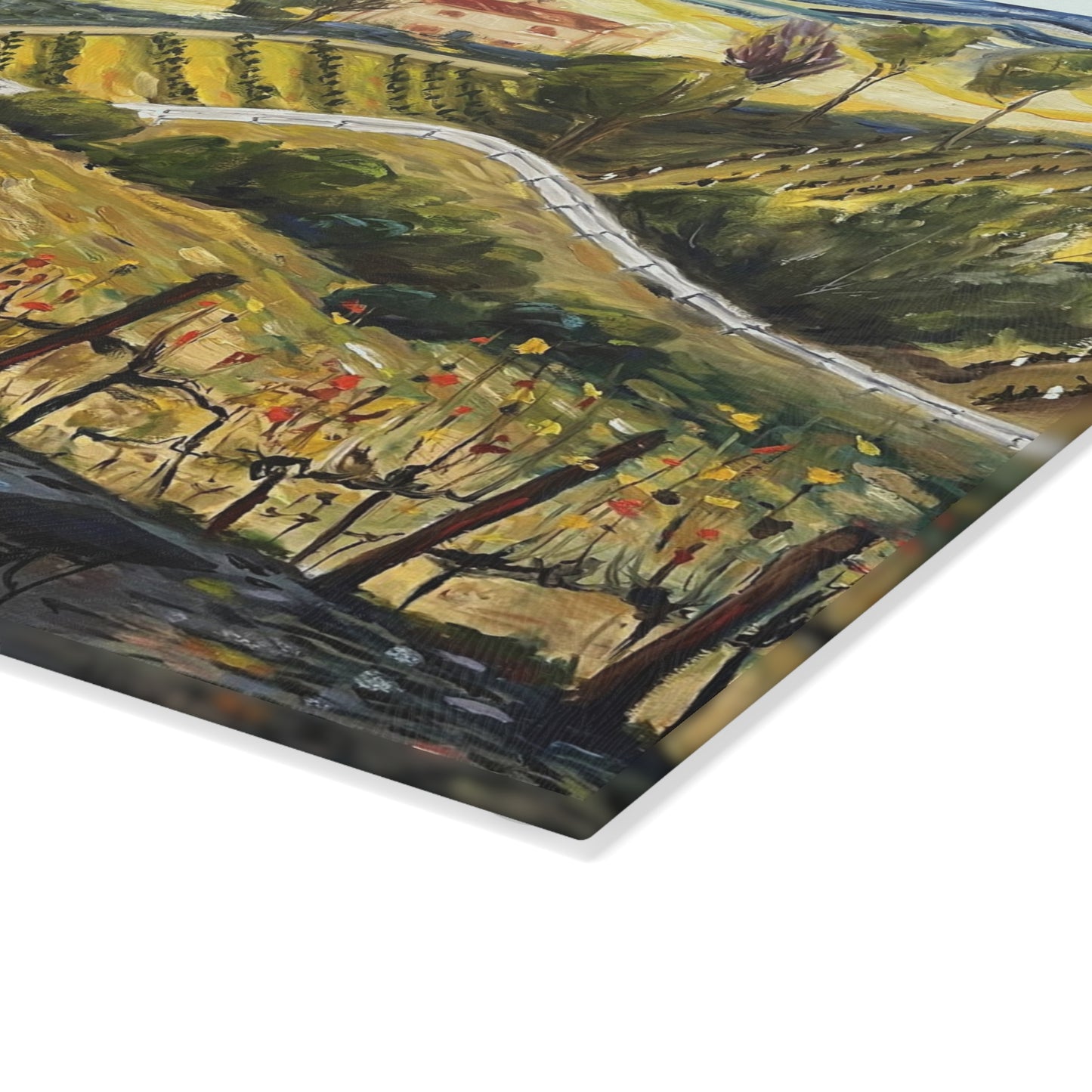 Glass Cutting Board-Sunset at the Villa-GBV