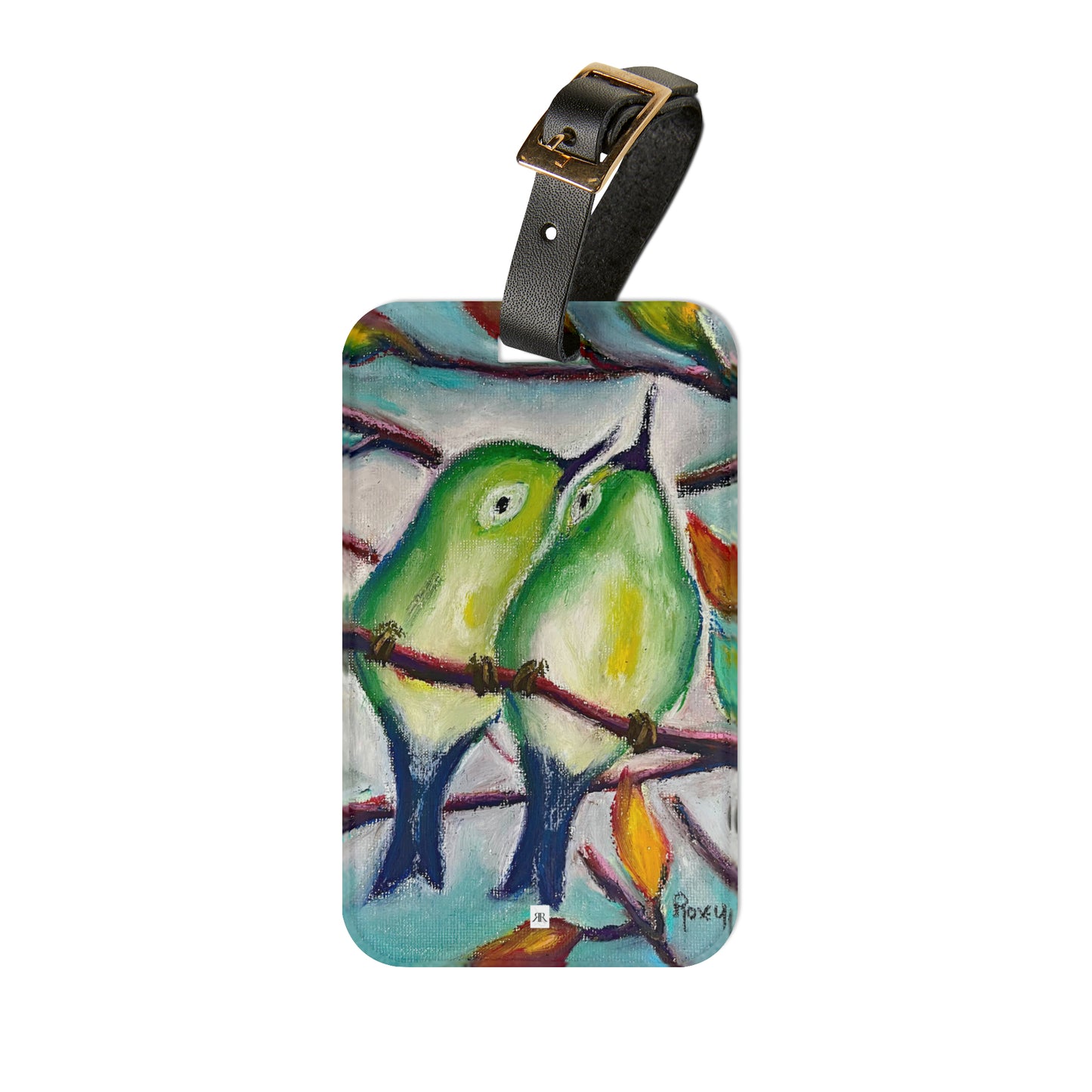 Cuddling Warbler Birds Luggage Tag