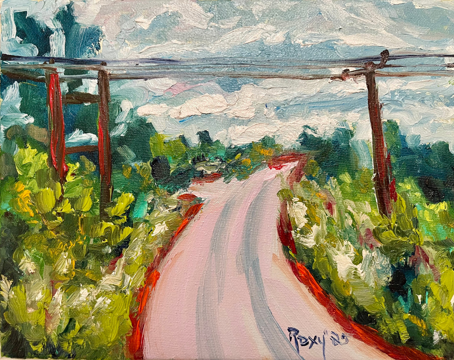 Road to Tranquility -Cotswolds Original Oil Painting 8 x 10 Framed