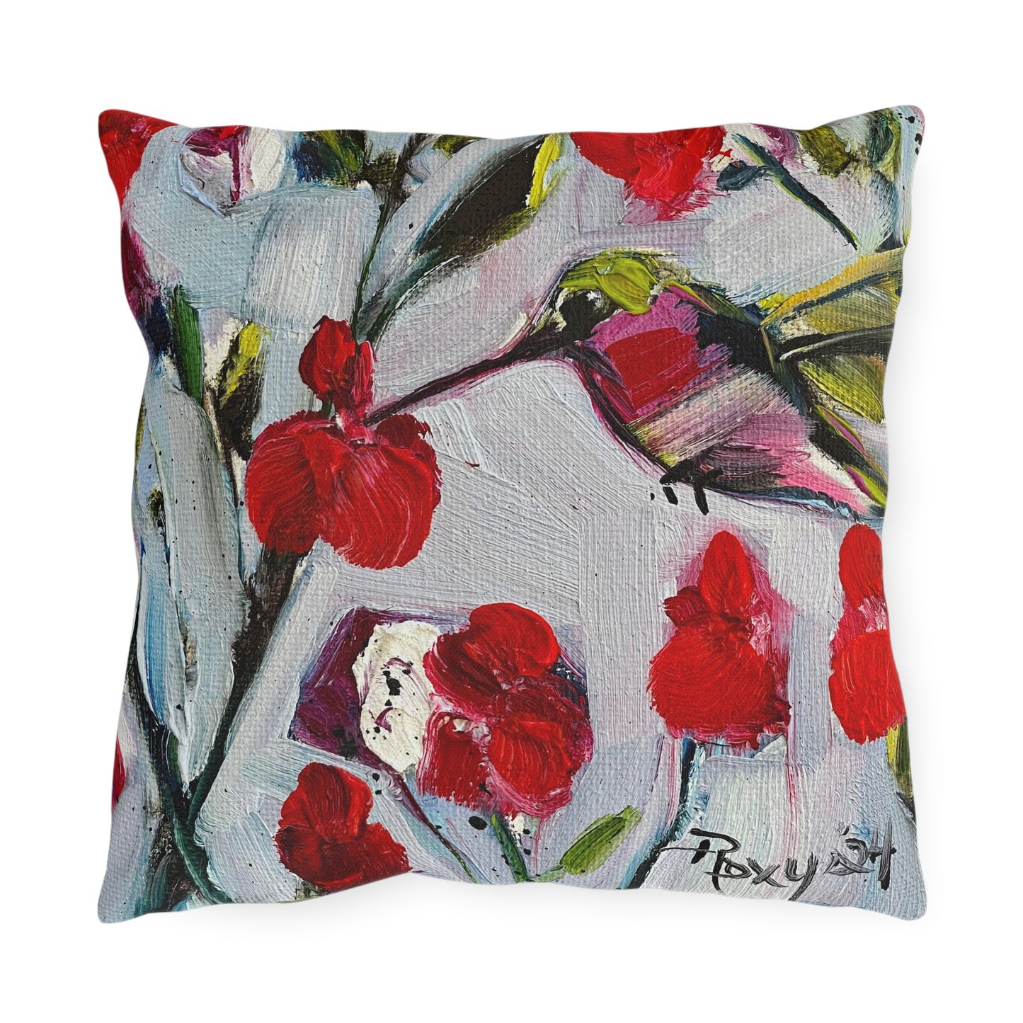 Hotlips Hummingbird Outdoor Pillows