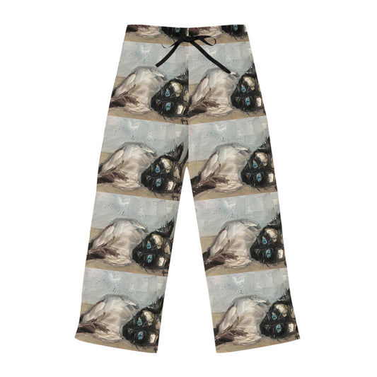 Pajama Pants - Little Miss Innocent Siamese Cat- Women's Pajama Pants