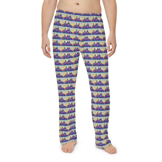 Men's Pajama Pants featuring Roxy Rich GBV Wine and Roses- Fun Travel Wear