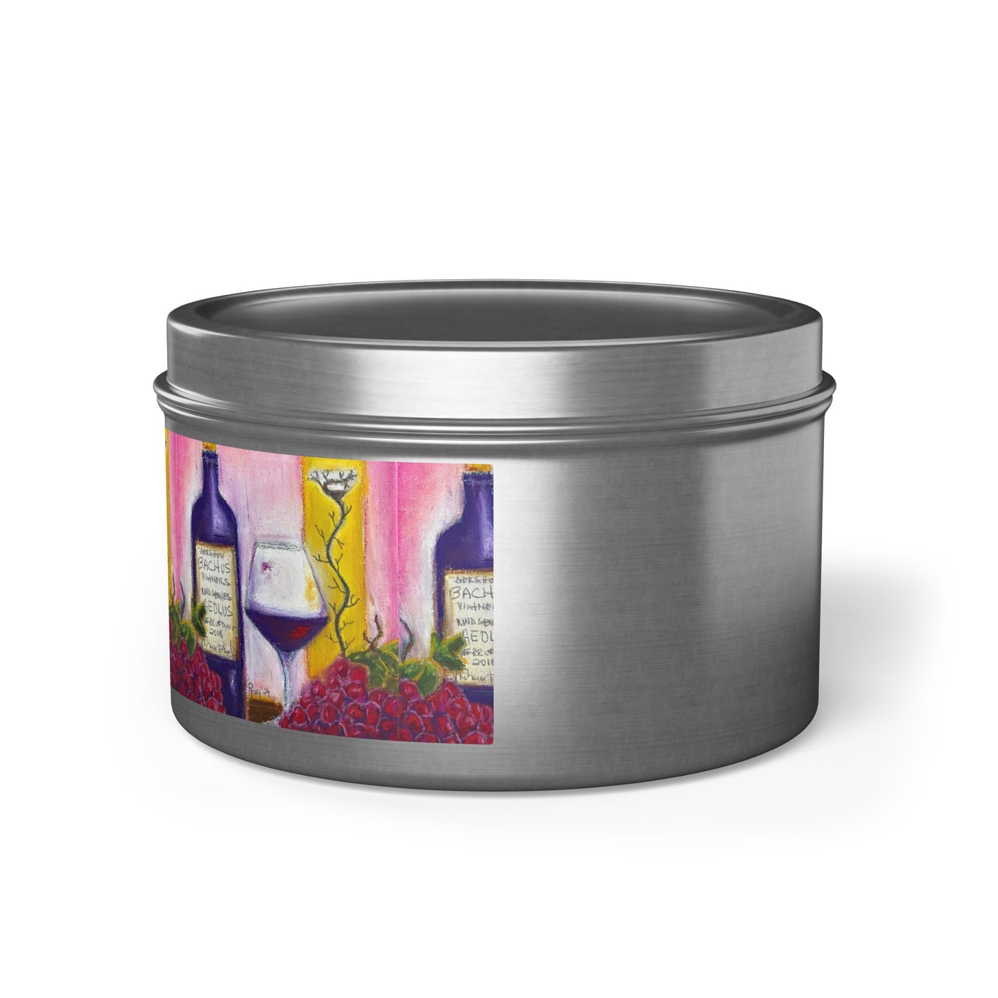 Aeolus GBV Wine & Clique Glass Tin Candle