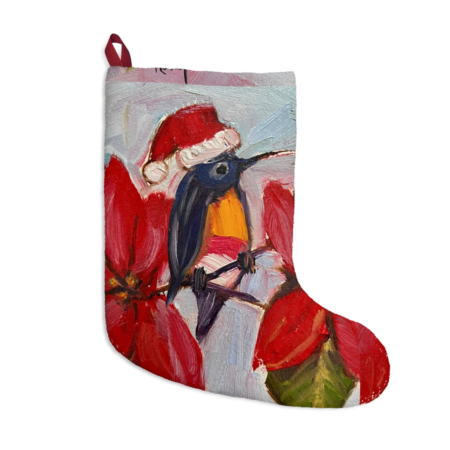 Holiday Hummingbird Christmas Stocking