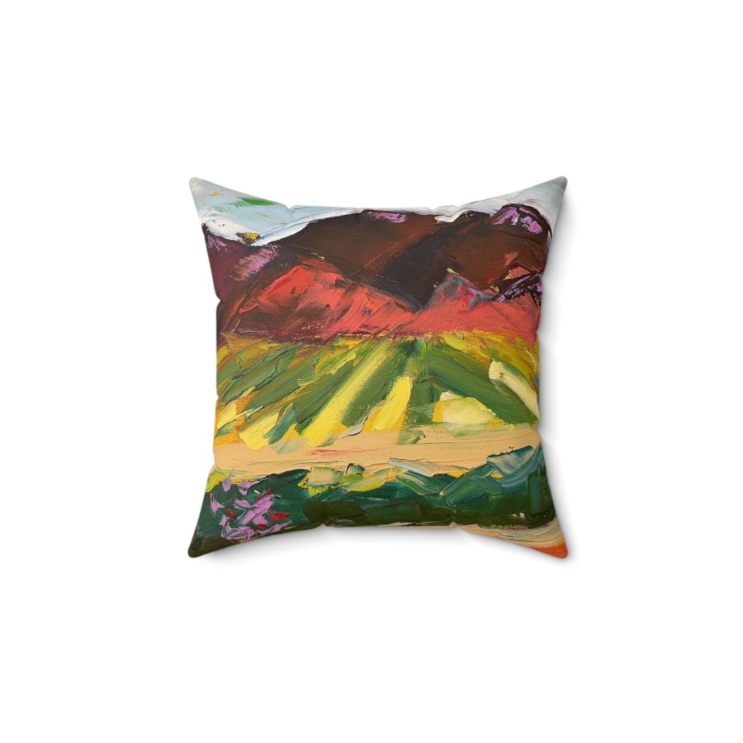 Mountain View Chapin Winery Indoor Spun Polyester Square Pillow